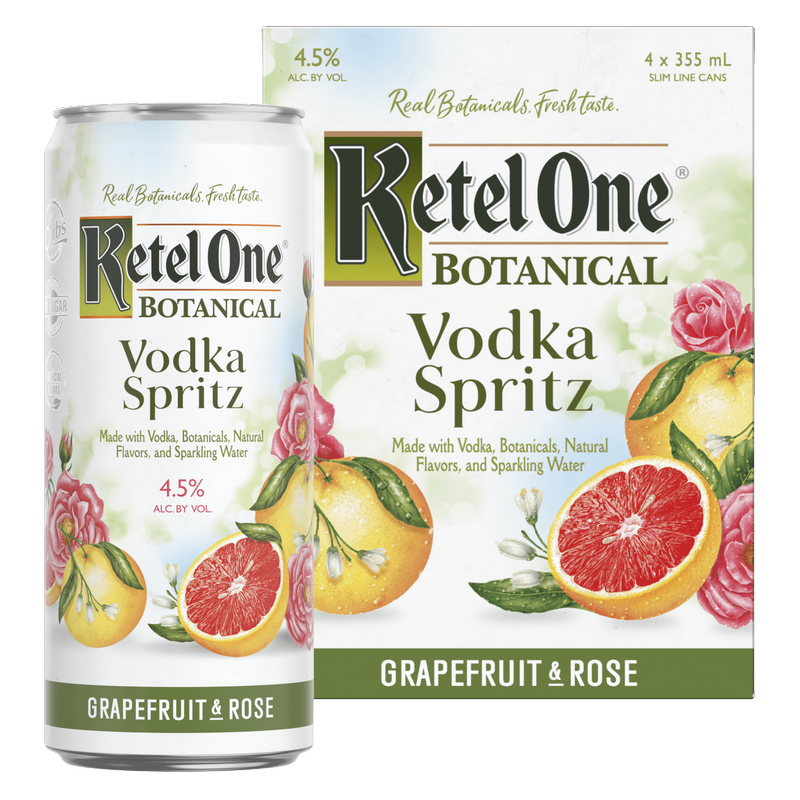 Ketel One Botanical Grapefruit & Rose Vodka Spritz 4pk 12oz Cans 4.5% ABV