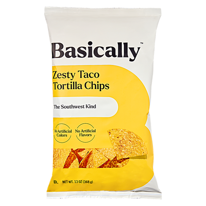 Basically Party Size Zesty Taco Tortilla Chips 13oz