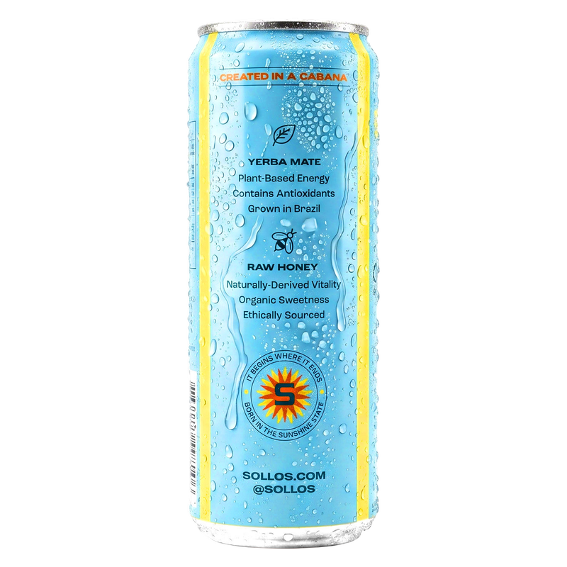 Sollos Yerba Mate Pineapple Coconut 12oz Can