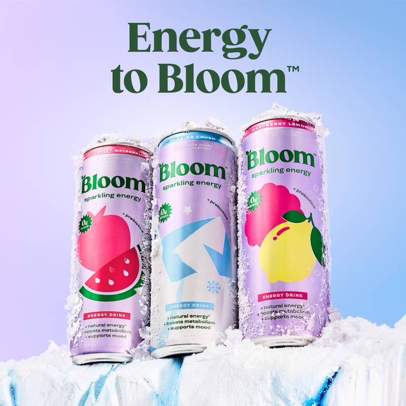 Bloom Sparkling Energy Glacier Crush 12oz Can