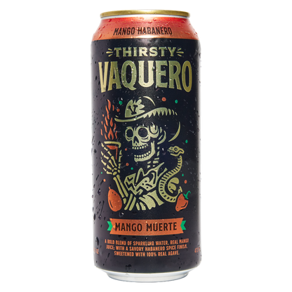 Thirsty Vaquero Mango Habanero Sparkling Water 4pk 16oz Can