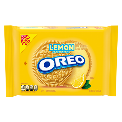 Oreo Lemon Sandwich Cookies Family Size 20oz