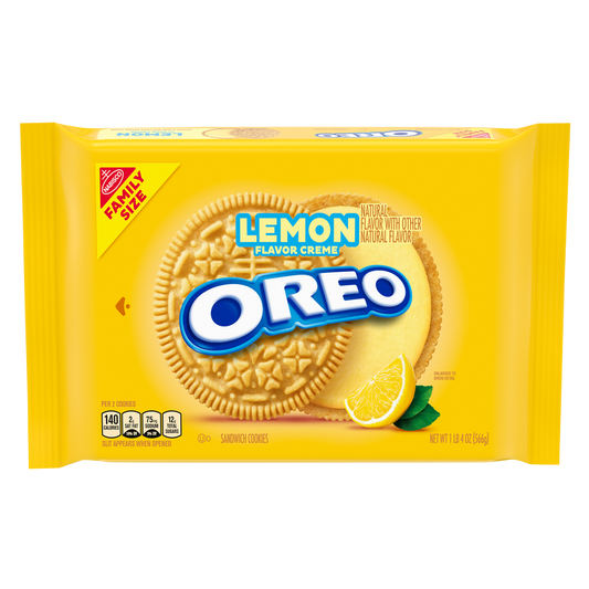 Oreo Lemon Sandwich Cookies Family Size 20oz