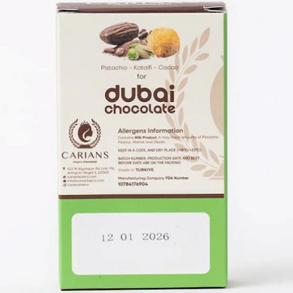 Carian's Premium Dubai Chocolate Bar, 3.35 oz