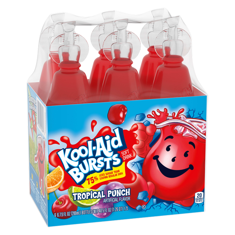 Kool Aid Bursts Tropical Punch Juice 6pk 6.75oz Btl