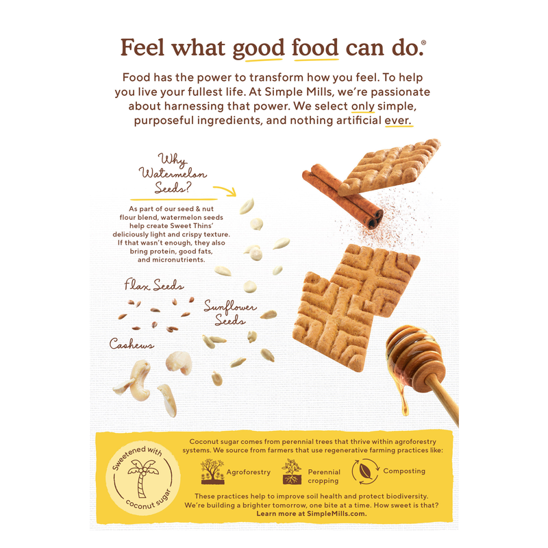 Simple Mills Honey Cinnamon Sweet Thins 4.25oz