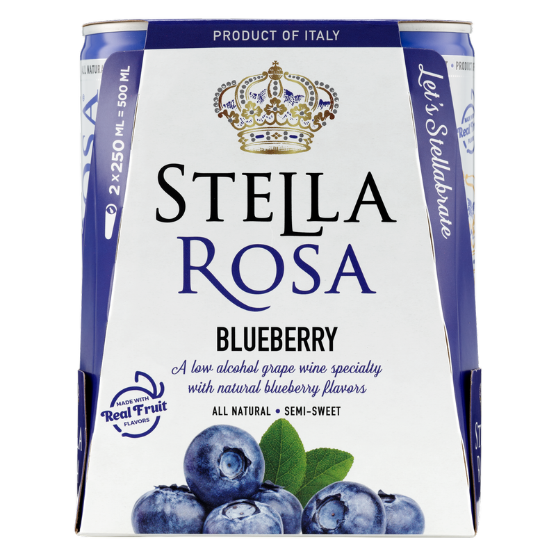 Stella Rosa Blueberry Semi-Sweet Red Wine 2Pk/250 ml