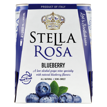 Stella Rosa Blueberry Semi-Sweet Red Wine 2Pk/250 ml