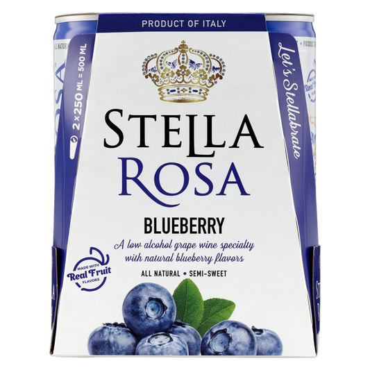 Stella Rosa Blueberry Semi-Sweet Red Wine 2Pk/250 ml