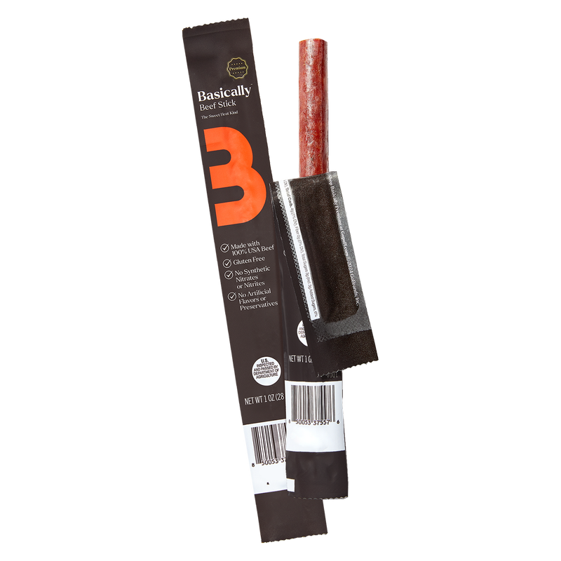 Basically Premium Sweet Heat Beef Sticks, 6ct