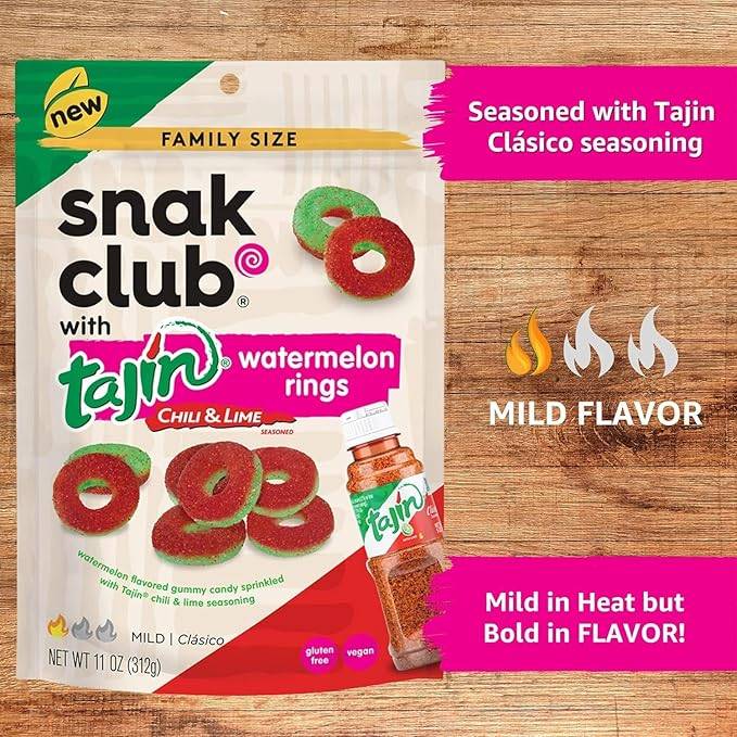 Snak Club Tajin Watermelon Rings, 5oz