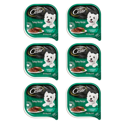 6 Ct Cesar Cuisine Turkey Wet Dog Food 3.5oz