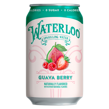 Waterloo Guava Berry Sparkling Water 12pk 12oz Cans