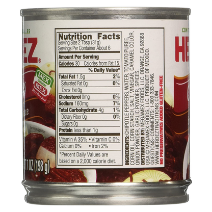 Herdez Chipotle Peppers in Adobo Sauce 7oz