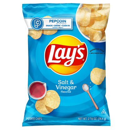 Lay's Salt & Vinegar Potato Chips 2.625oz