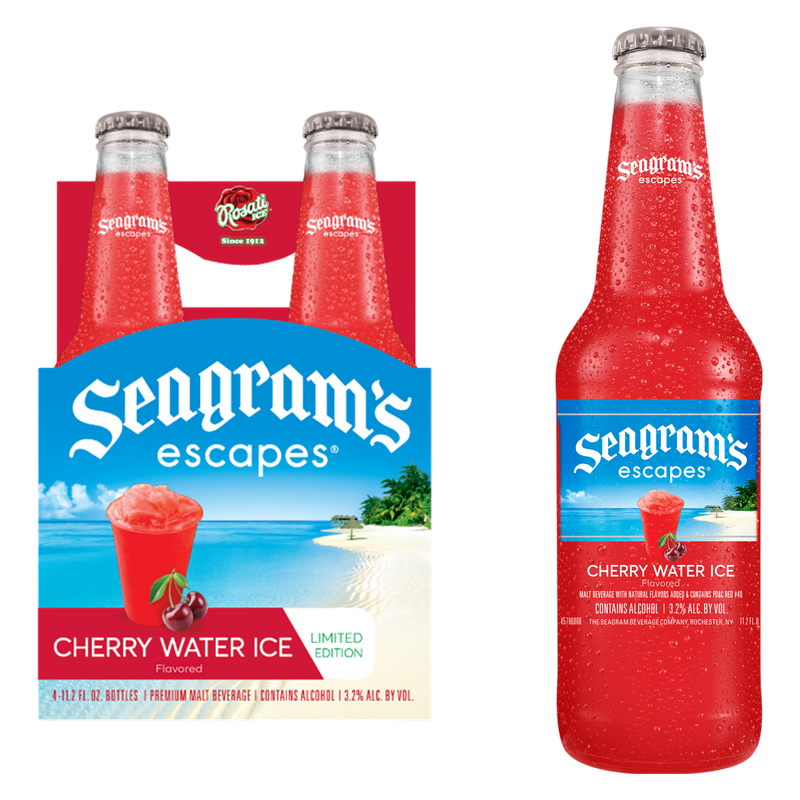 Seagram's Escapes Cherry Water Ice 4pk 11.2oz Btl 3.2% ABV