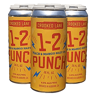 Crooked Lane Brewing Co. 1-2 Punch Hazy IPA 4pk 16oz Can