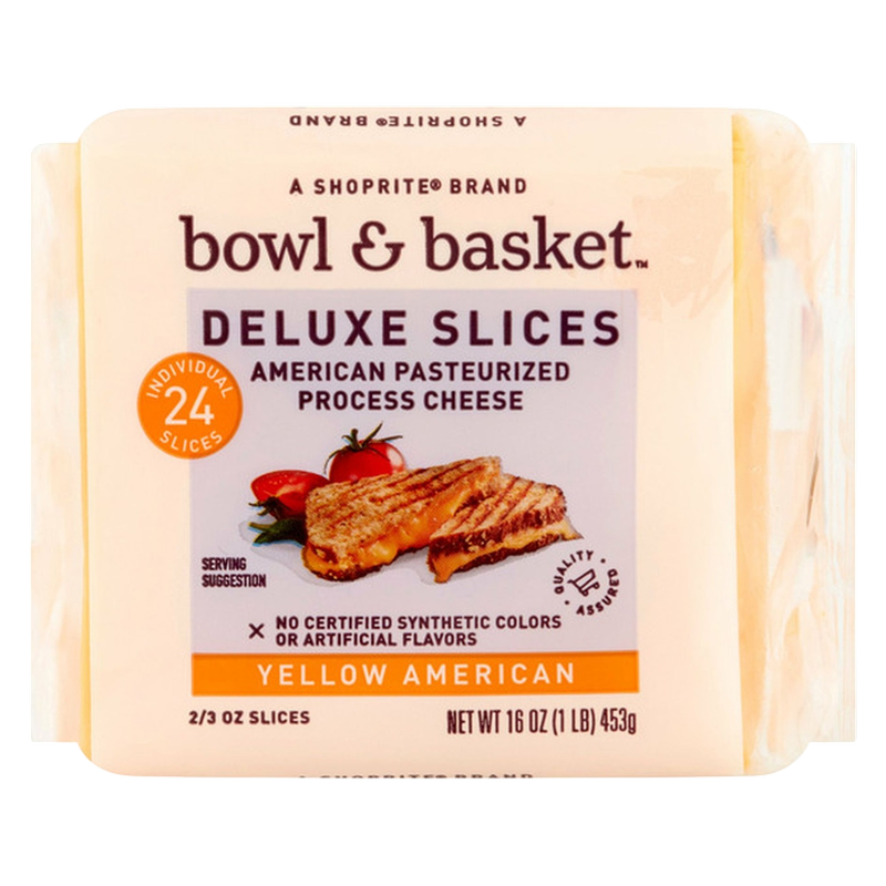 Bowl & Basket Deluxe Yellow American Cheese Slices - 16oz / 24ct