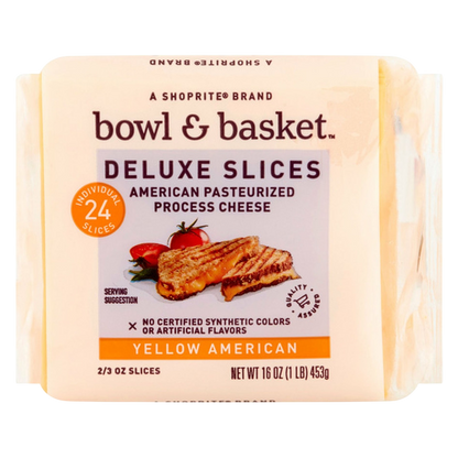 Bowl & Basket Deluxe Yellow American Cheese Slices - 16oz / 24ct
