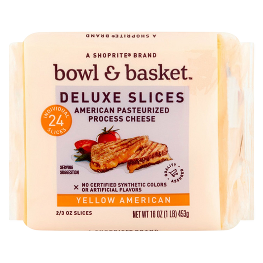 Bowl & Basket Deluxe Yellow American Cheese Slices - 16oz / 24ct
