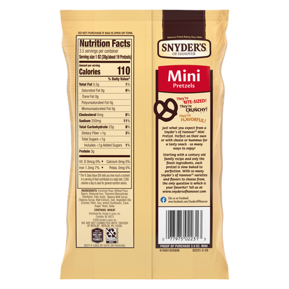 Snyder's Mini Pretzels 3.5oz