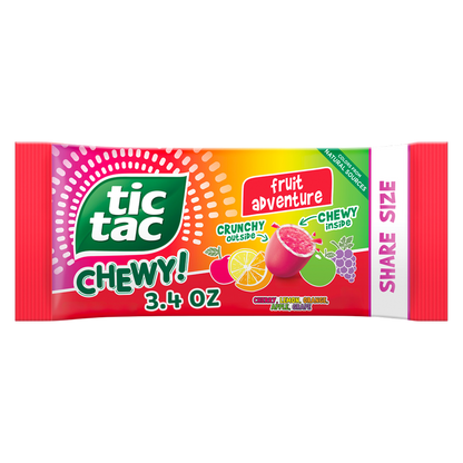 TIC TAC CHEWY! Fruit Adventure Candy, Fruit Candy, 3.4 oz