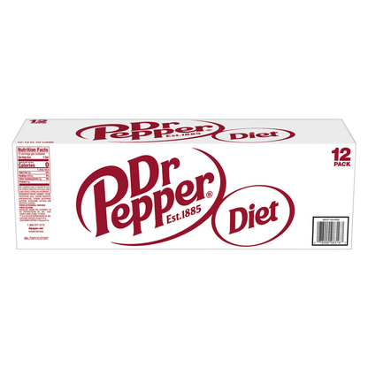 Diet Dr Pepper 12pk 12oz Can