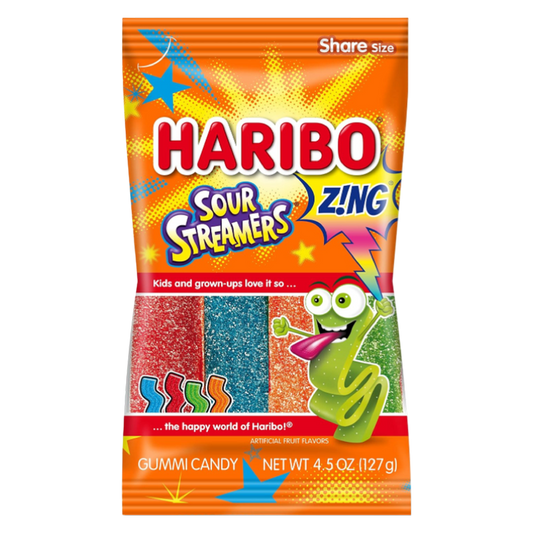 Haribo Z!ng Sour Streamers, 4.5oz