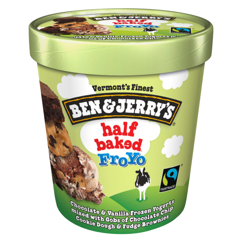 Ben & Jerry's Half Baked Fro-Yo Frozen Yogurt 16oz