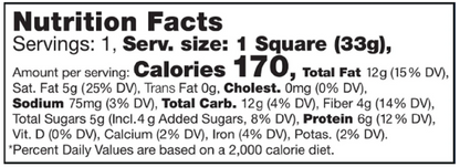 Mid-Day Squares Crunchy Peanut Functional Snack Bar Case12 CT