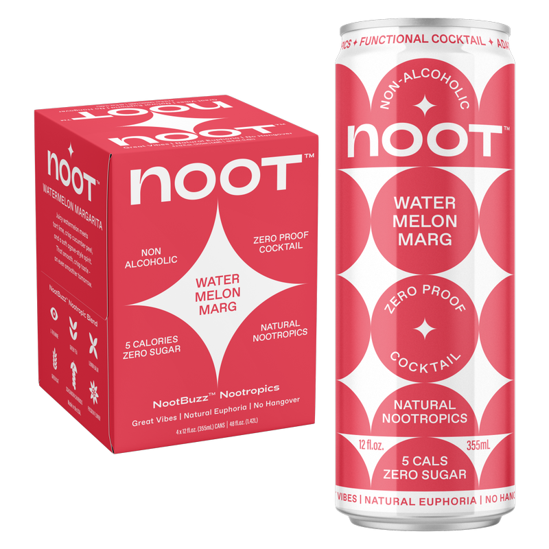 Noot Watermelon Margarita Non-Alcoholic Cocktail 4pk 12oz Can