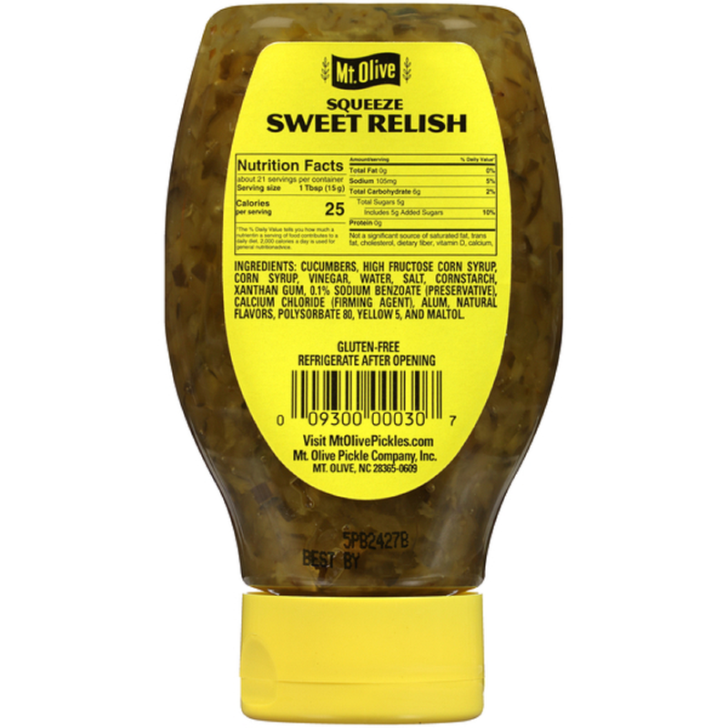 Mt. Olive Squeeze Sweet Relish 10oz