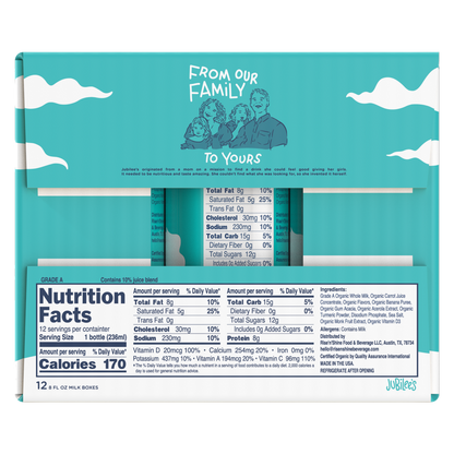 Jubilee's Organic Banana Cream Pie Protein Milk 12pk 8oz Ctn- XL