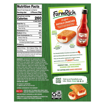 Farm Rich Stuffed Buffalo Cruncher, 18oz