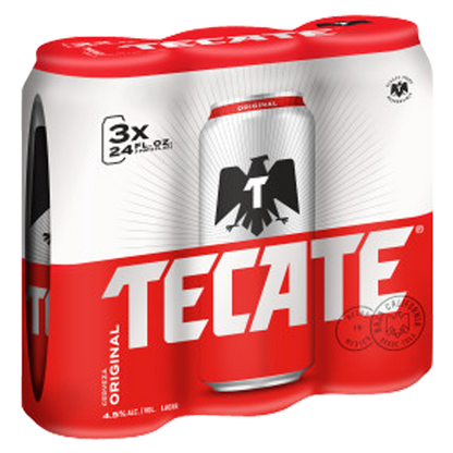 Tecate 3pk 24oz Can