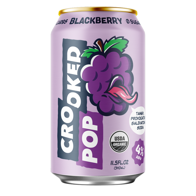 Crooked Pop Organic Blackberry Hard Soda 8pk 12oz Can