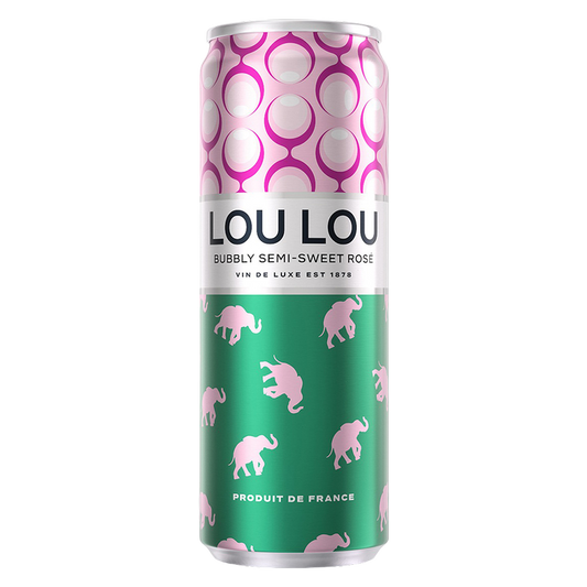 Lou Lou Bubbly Semi Sweet Rose 355ml Can 8.4% ABV