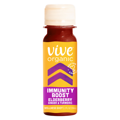 Vive Organic Immunity Boost Elderberry, Ginger & Turmeric Shot 2oz Btl
