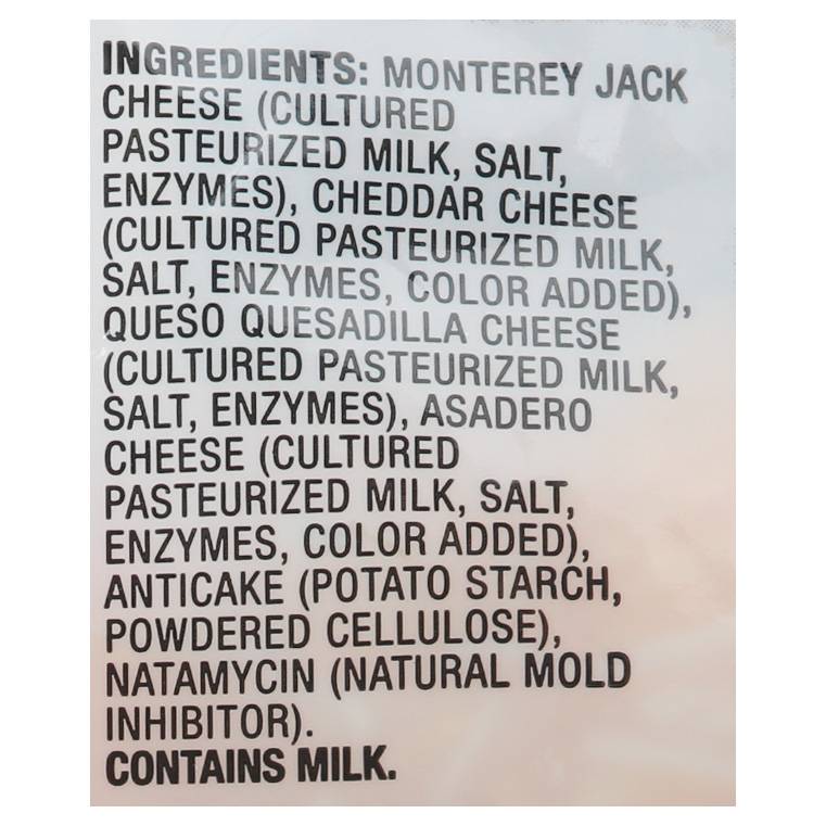 Essential Everyday Shredded Mexican Style Four Cheese Blend 8oz