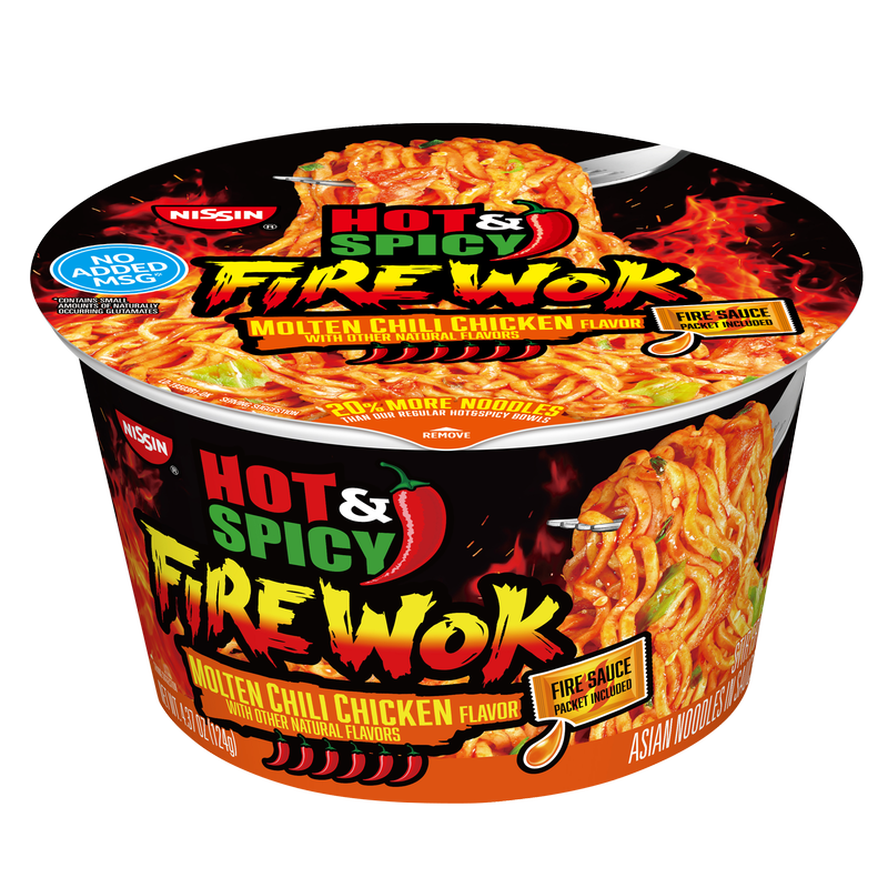 Nissin Molten Chili Chicken Hot & Spicy Fire Wok 4.37oz