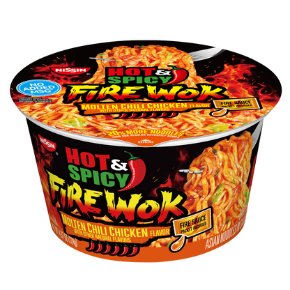 Nissin Molten Chili Chicken Hot & Spicy Fire Wok 4.37oz