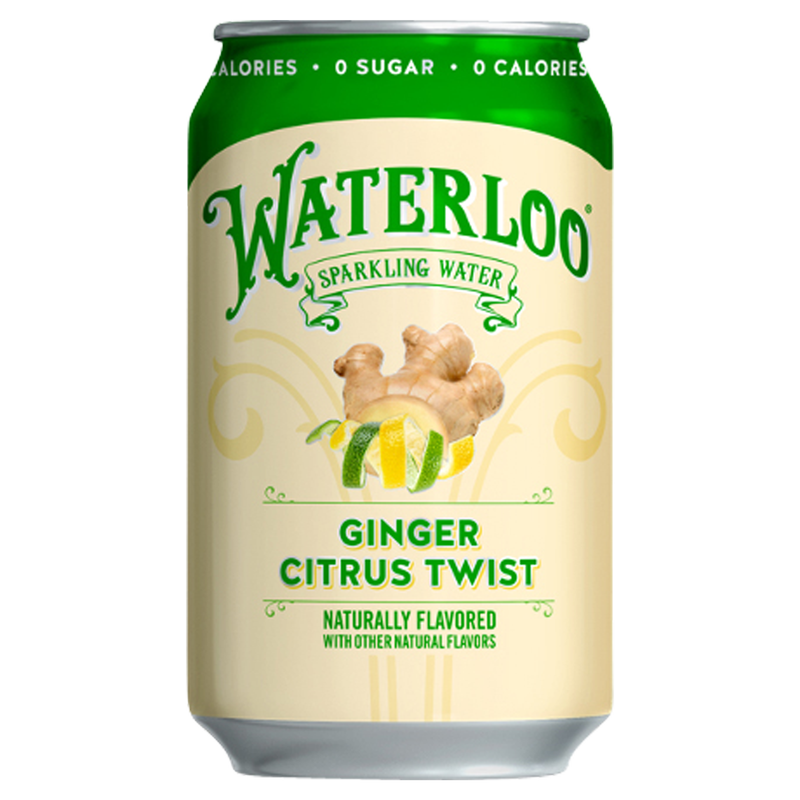 Waterloo Ginger Citrus Twist Sparkling Water 12pk 12oz Can