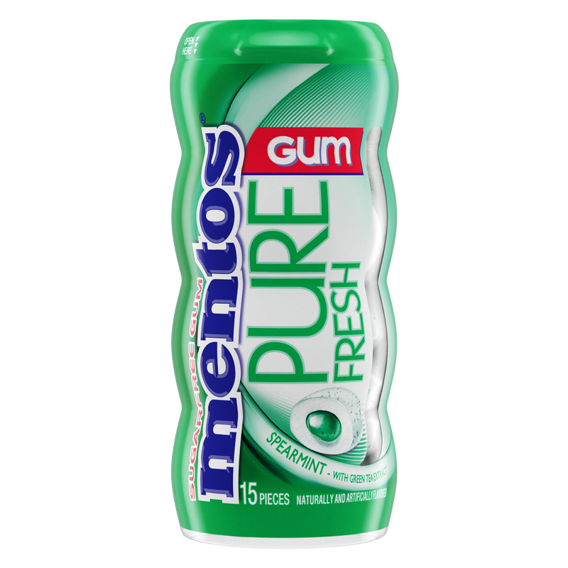 Mentos Pure Fresh Spearmint With Green Tea Sugar-Free Gum 3.5oz