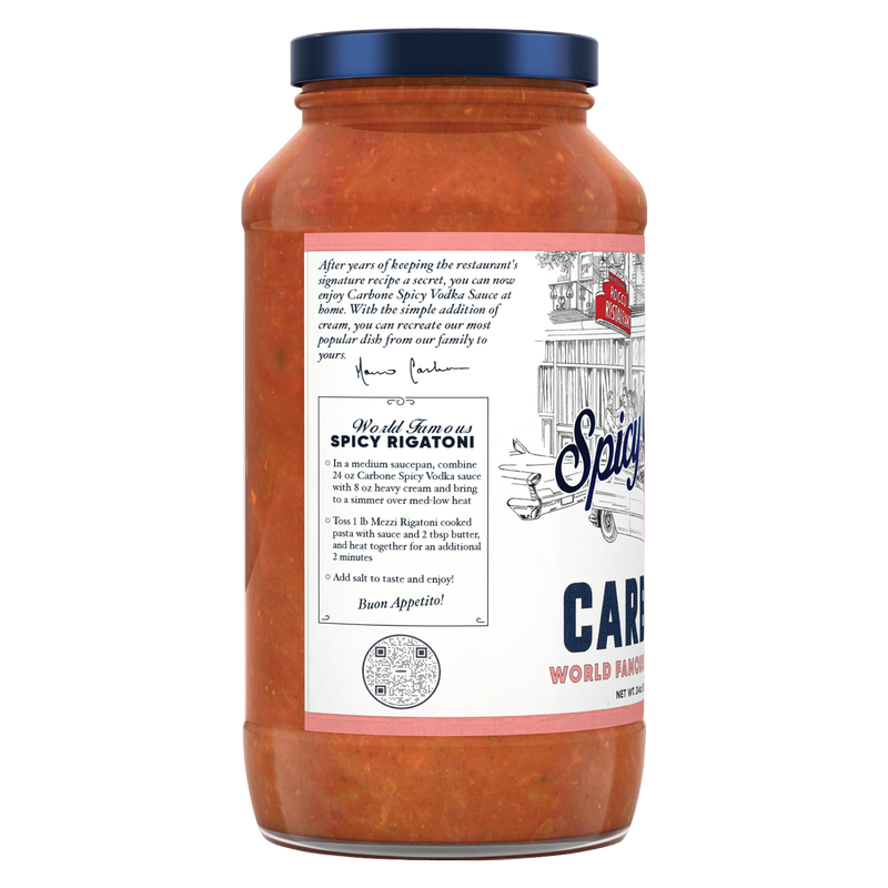 Carbone Fine Food Spicy Vodka Sauce 24oz