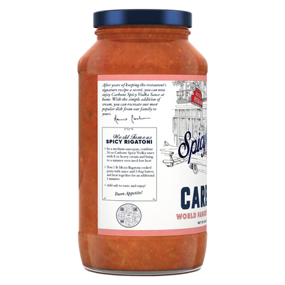 Carbone Fine Food Spicy Vodka Sauce 24oz