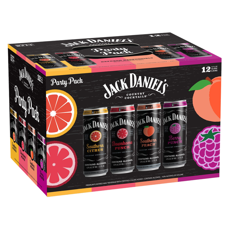 Jack Daniels Party Pack Variety 12pk 12oz Can 4.8% ABV