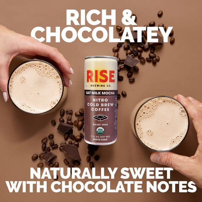 RISE Brewing Co. Oat Milk Mocha Nitro Cold Brew Latte 7oz Can
