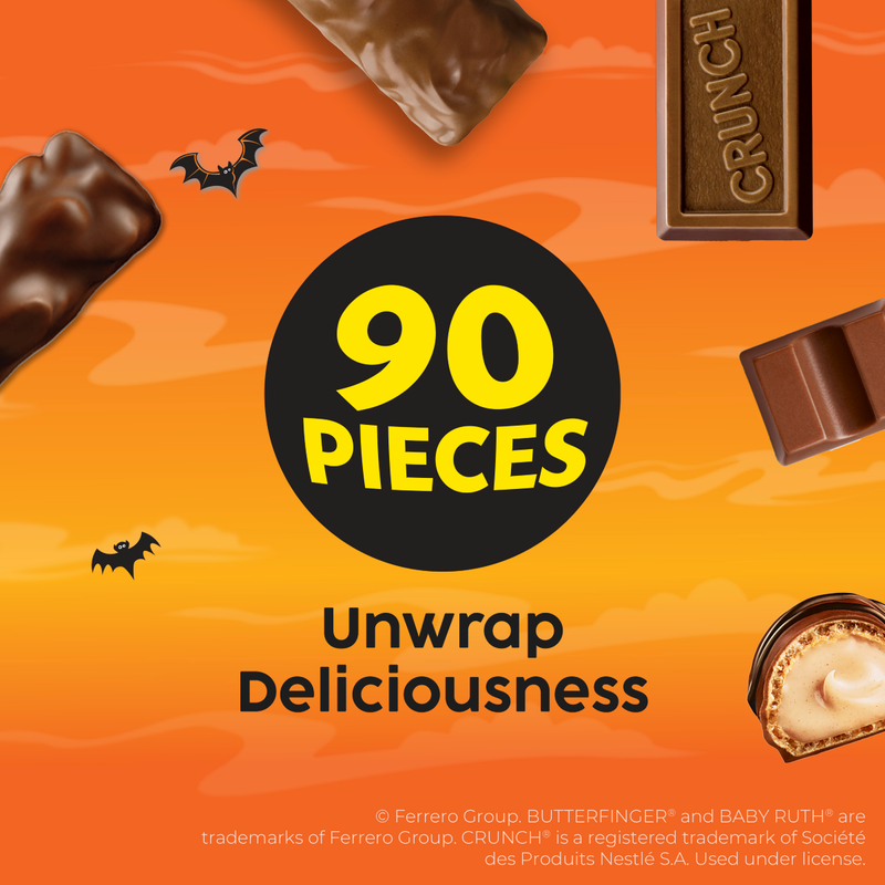 90 Pieces, Assorted Chocolate and Kinder Halloween Trick or Treat Bag