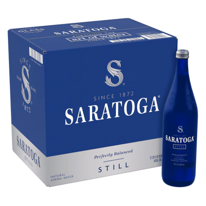 Saratoga Springs Still Spring Water 12pk 28oz Glass Bottle -XL Bundle