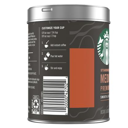 Starbucks Premium Instant Medium Roast 3.17oz Can